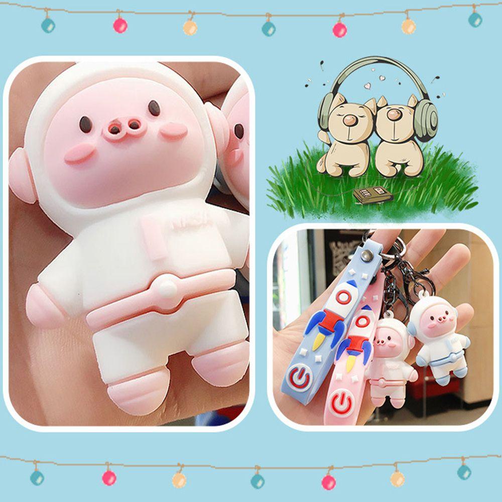 Rebuy1 Móc Khóa Búp Bê Heo Phi Hành Gia Ngoài Hành Tinh Dễ Thương Làm Quà Tặng Tuyệt Vời Cho Cặ