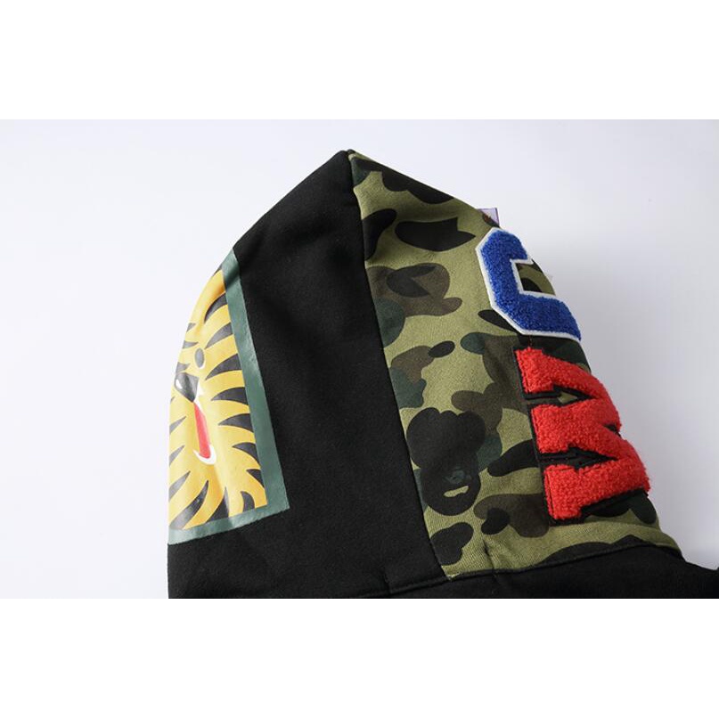 Áo khoác hoodie BAPE họa tiết rằn ri cá tính độc đáo