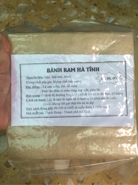 Vỏ Ram Hà Tĩnh (90-100 lá/tập) hàng hút chân không