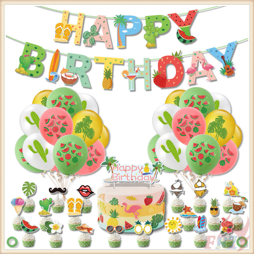 ♦ Trang Trí Tiệc - Banner &amp; Topper Bánh ♦ Que Cắm Trang Trí Bánh Sinh Nhật Hình Chữ &quot;Happy Birthday&quot;