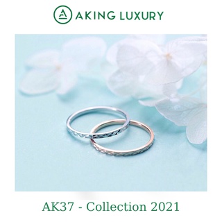 Nhẫn bạc nữ AKING LUXURY AK37, nhẫn nữ được xử lý góc cạnh thể hiện cá tính của người đeo. Nhẫn mới nhất 2021