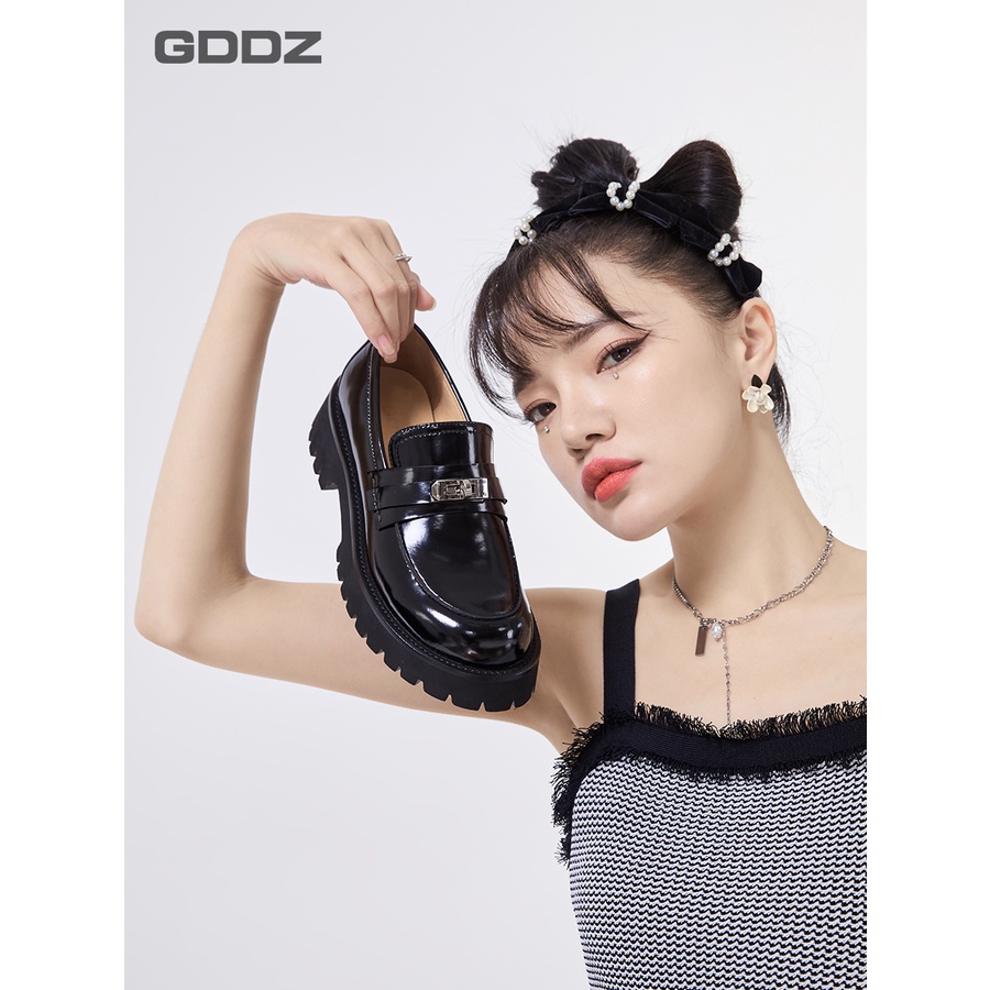 Giày Da Đế Dày Phong Cách Anh Quốc Thời Trang Xuân Thu 2022 Cho Nữ