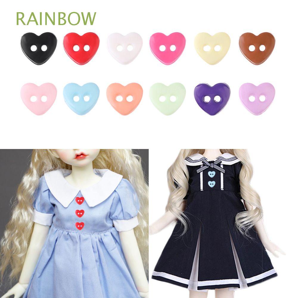 Set 50 Nút Nhiều Màu Sắc 6mm Dùng Để Trang Trí Búp Bê / Quần Áo