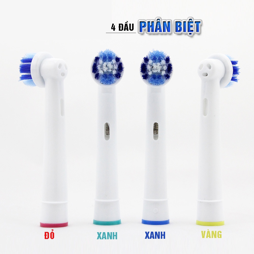 Cho máy Braun Oral-B SB-20A 𝗣𝗿𝗲𝗰𝗶𝘀𝗶𝗼𝗻 𝗖𝗹𝗲𝗮𝗻, set (4 chiếc/vỉ) Bộ 4 đầu bàn chải đánh răng điện Minh House