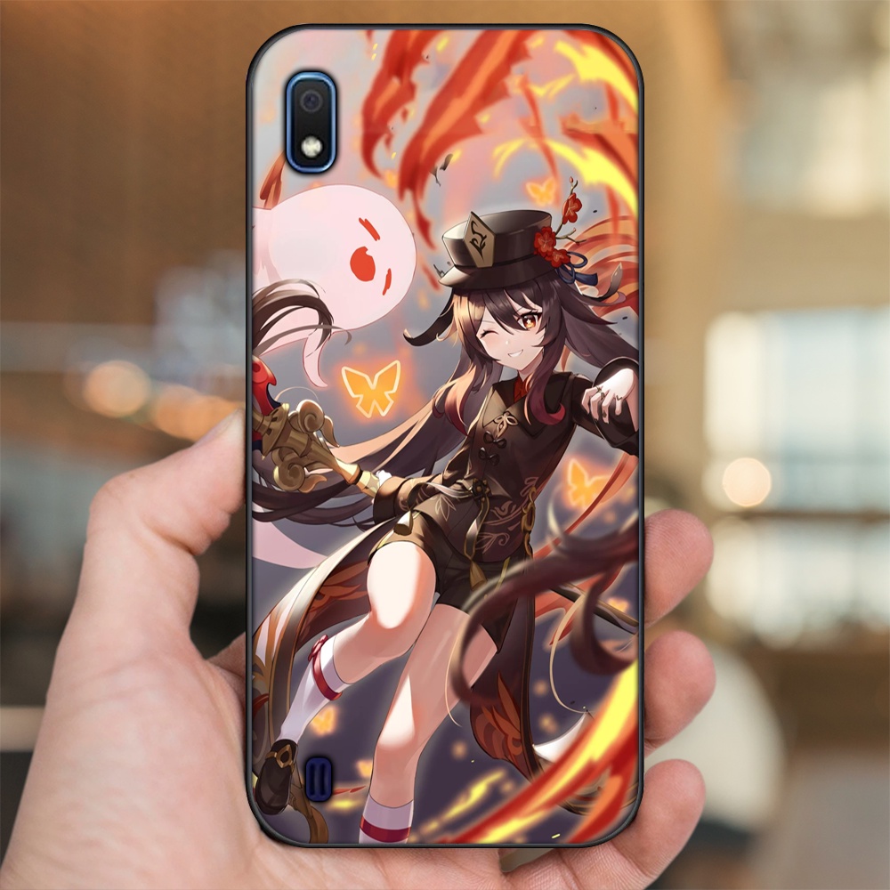 Ốp lưng Samsung A10 viền đen in hình Hutao Genshin Impact