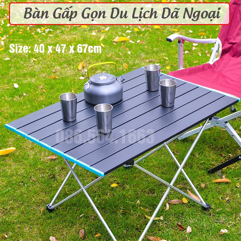 Bàn Du Lịch Gấp Gọn Tiện Lợi - Bàn Xếp Gọn Dã Ngoại Cắm Trại Có Thể Bỏ Vào Balo Có Kèm Túi Đựng