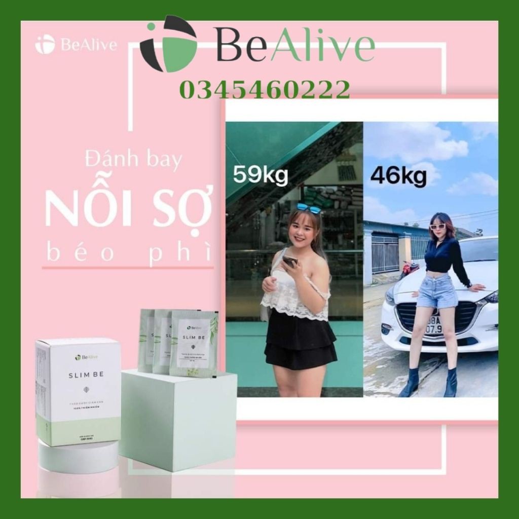 [CHÍNH HÃNG] Trà detox giảm cân SLIM BE của BEALIVE giúp giảm 2 đến 3 kí sau 15 ngày