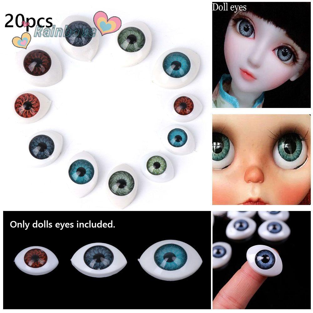 Set 20 Mắt Nhựa 4 Kích Cỡ Cho Trang Trí Búp Bê