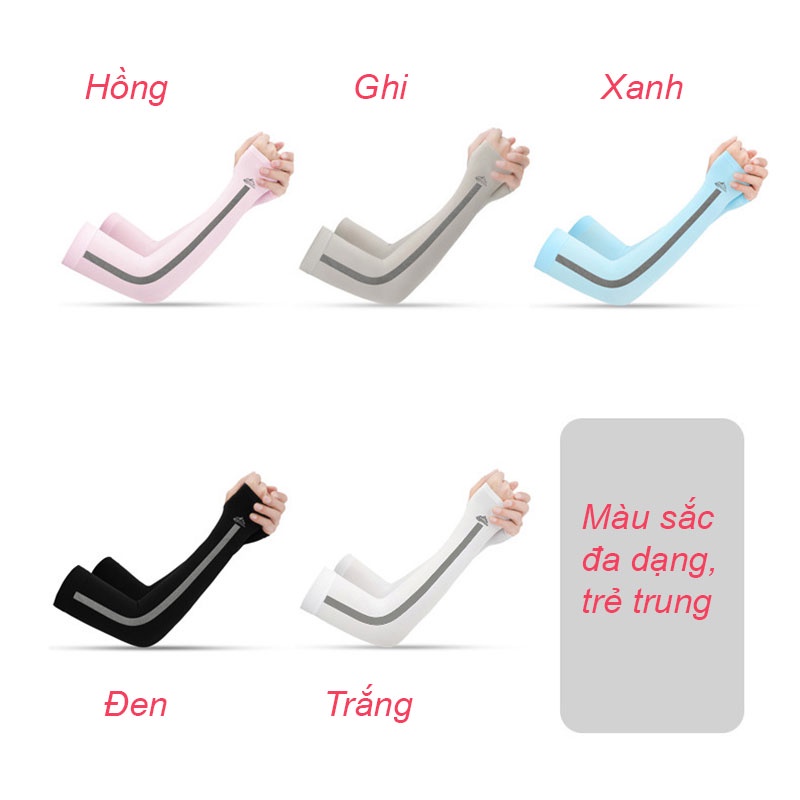 Bộ Găng Tay Chống Nắng Hàn Quốc Kiểu Ống Xỏ Tay Hở Ngón Chất Vải Mềm Mại Thoáng Mát DD8039