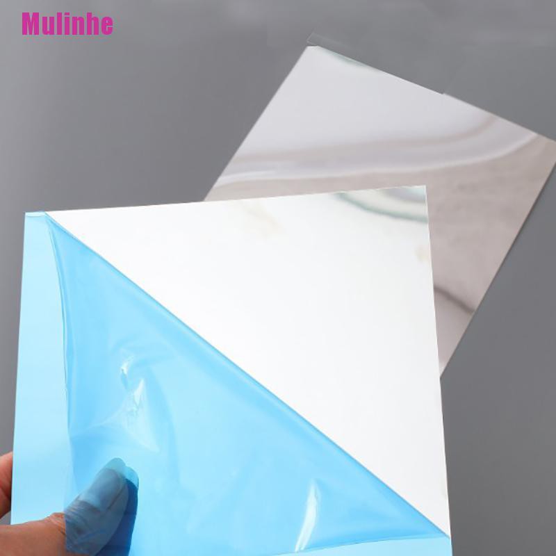 Đề Can Acrylic Tráng Gương Hình Vuông Dán Tường Trang Trí