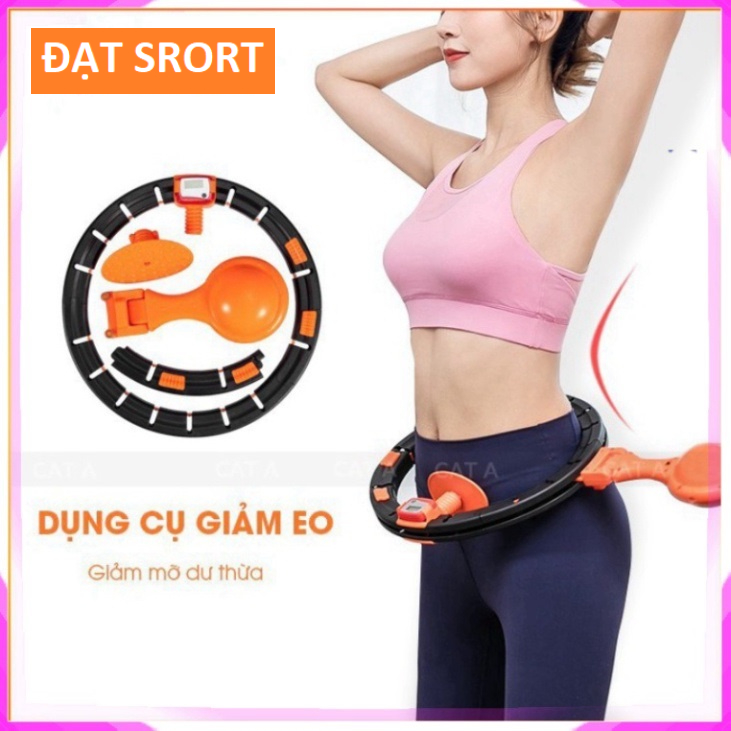Vòng Lắc Eo Thông Minh Giảm Mỡ Tự Động -  Điều Hòa Nhịp Tim, Massage Cơ Bụng, Tự Động Đếm