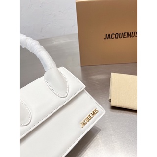 TÚI JACQUEMUS DA BÒ SIZE 18CM (Sẵn tay xoắn)