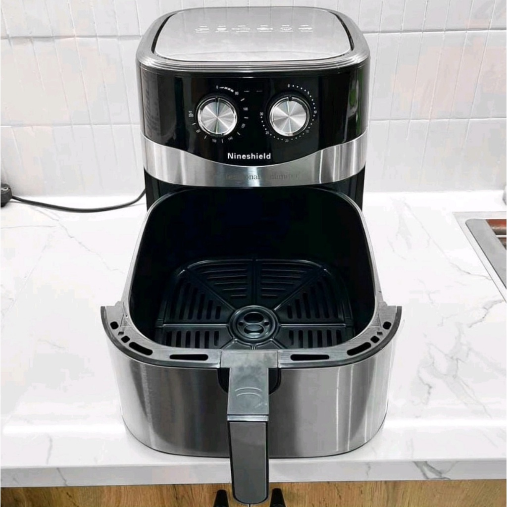 [ Tặng 100 giấy thấm dầu ] Nồi chiên không dầu NineShield cơ 10.5L, công nghệ đốt nóng chân không, nấu nhanh