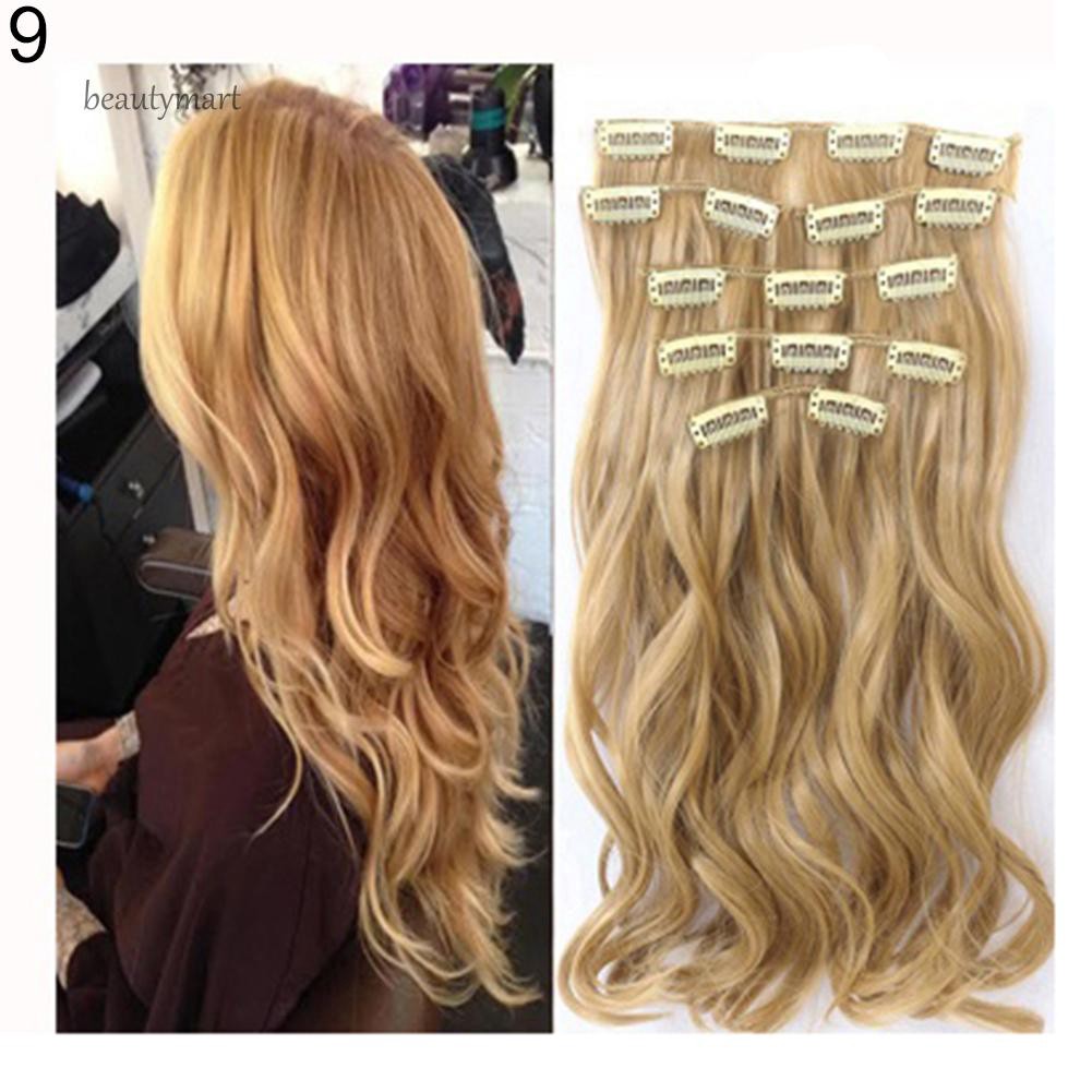 Tóc giả nối dài 16 kẹp tiện dụng cho nữ