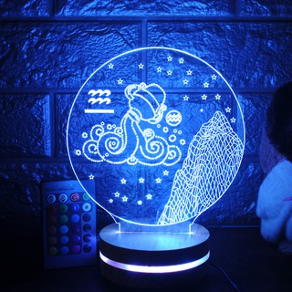 Đèn led 3D - Cung Hoàng Đạo - Bảo Bình