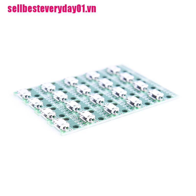 Set 20 Pin Chuyển Đổi Usb Sang Dip 2.54mm Micro Usb Sang 5 Pin Chuyên Dụng