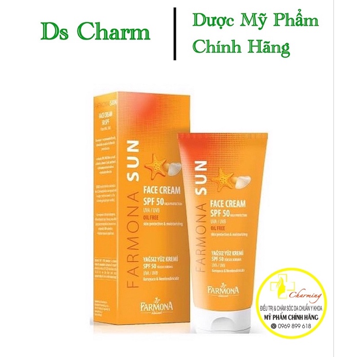 [Auth-đủ bill] Kem Chống Nắng Farmona Sun Face Cream Oil Free Spf50 Cho Da Dầu Mụn