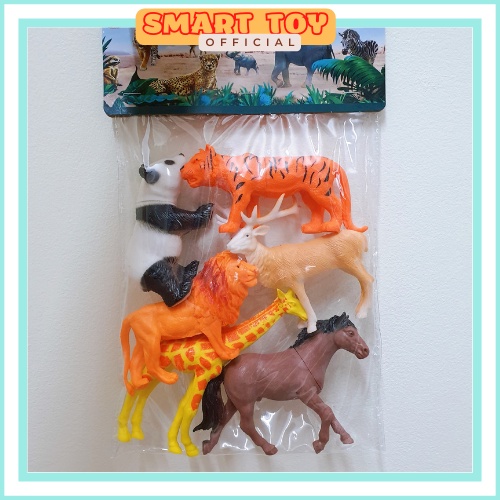 Đồ chơi mô hình con vật bằng nhựa an toàn cho bé, set mô hình 6, 8 con thú cho bé vui chơi, khám phá