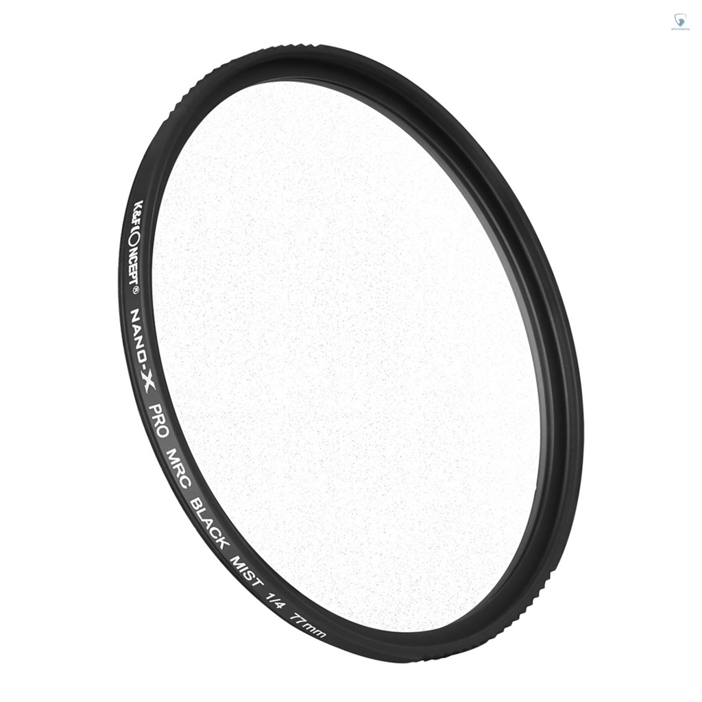 Vòng lọc sương mù màu đen 1/4 chống trầy xước cho ống kính máy ảnh DSLR 77mm