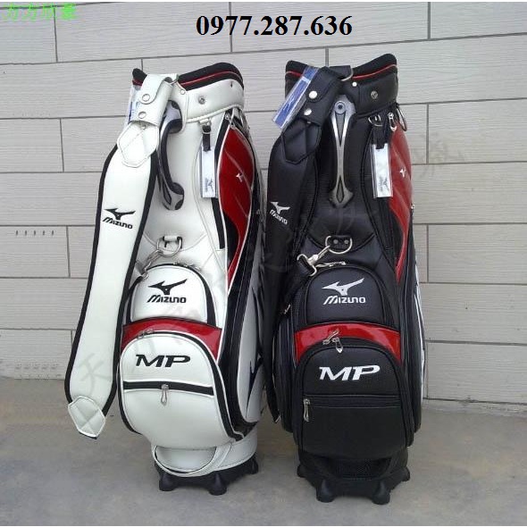 Túi đựng gậy chơi golf Mizuno túi chơi golf da PU 14 - 16 gậy chống nước chống bụi TM026
