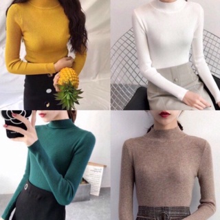 Áo len cổ 3 phân nữ hàng đẹp