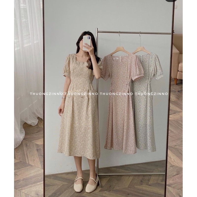 [Ảnh thật/Video] Đầm hoa vintage Myan dự tiệc dáng xoè tay cộc dễ thương Váy hoa ulzzang dáng dài Quảng Châu | BigBuy360 - bigbuy360.vn