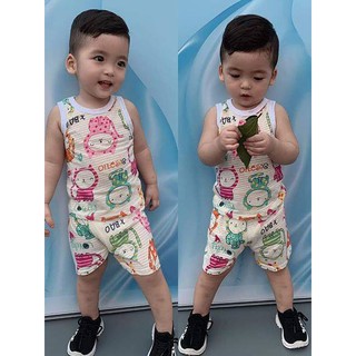 combo 3 bộ cotton sợi tre cho bé