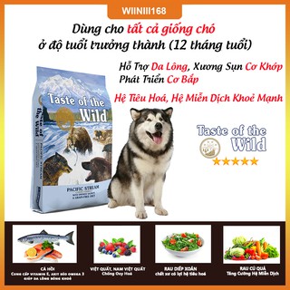 Thức Ăn Cho Chó Alaska Taste Of The Wild Bao 500g -  Pacific Stream Cá Hồi Xông Khói, Rau Củ Quả