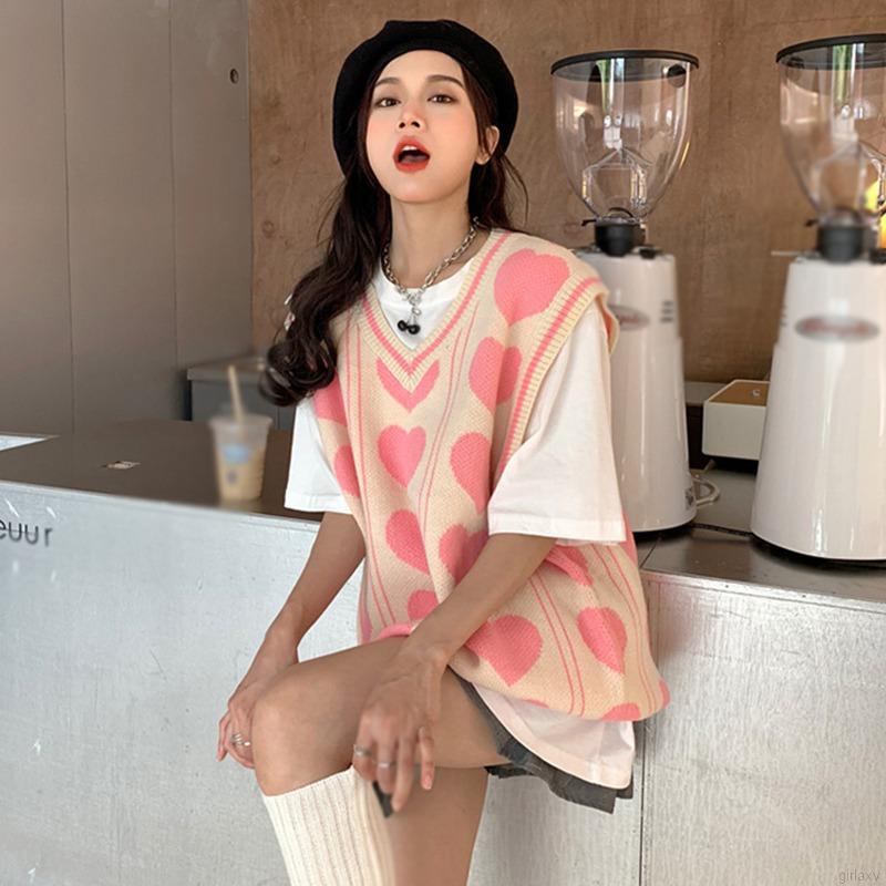 Áo len nữ không tay cổ chữ V thời trang Hàn Quốc | BigBuy360 - bigbuy360.vn