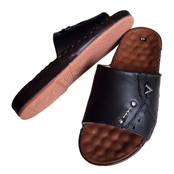 Dép BIGSIZE quai ngang nam da bò cao cấp Trường Hải QNN367