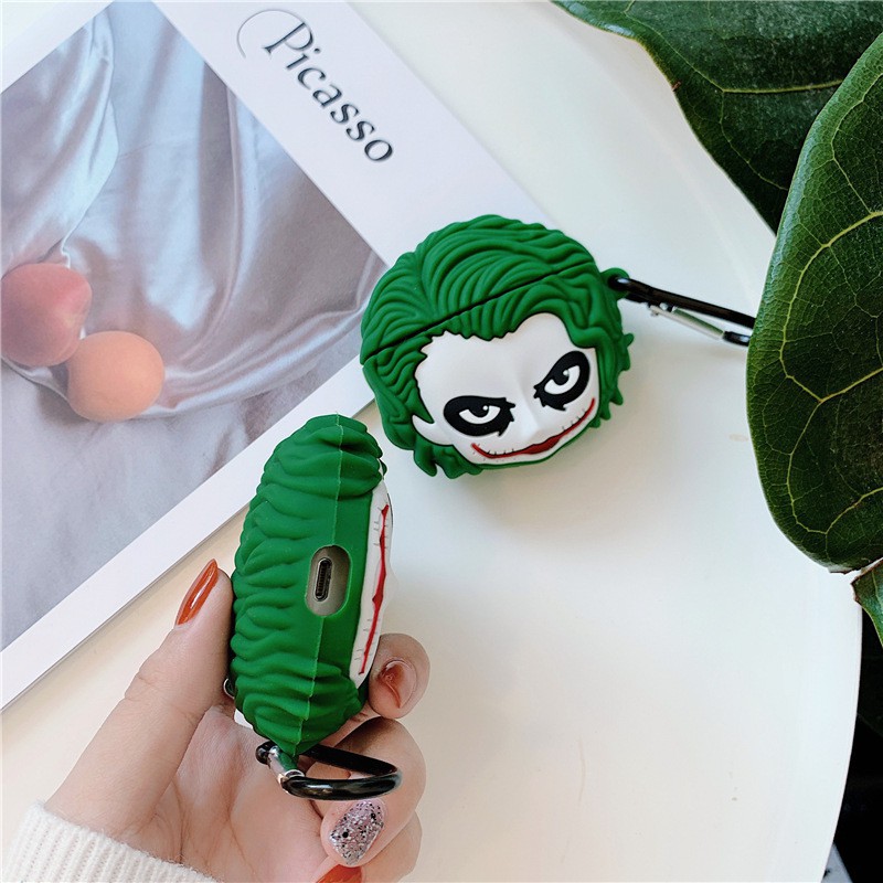 Airpods Pro Case 3D Joker Clown Cartoon Airpods case Soft Silicone Airpods 1 2 pro Wireless Earphone Cases