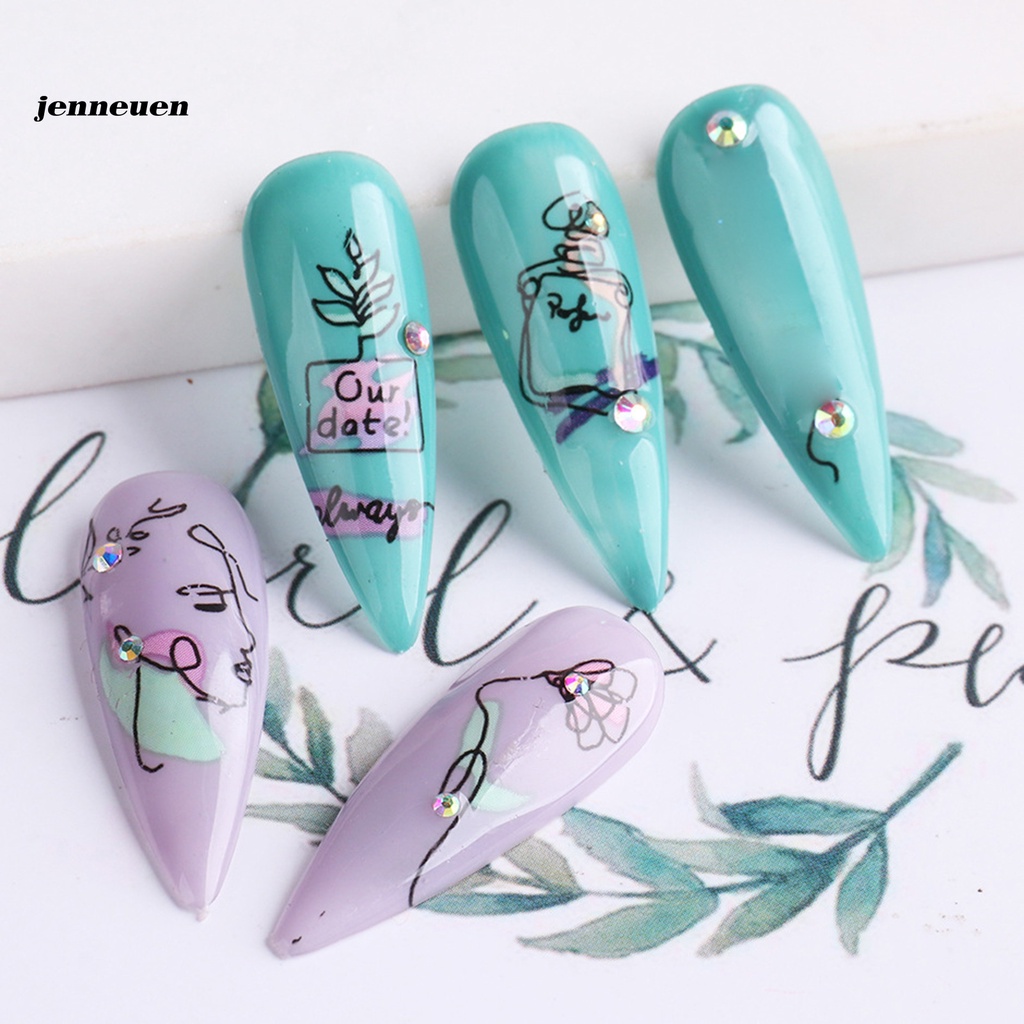 [Hàng mới về] Set 10 tấm nhãn dán móng tay nhiều kiểu dáng đẹp mắt nghệ thuật