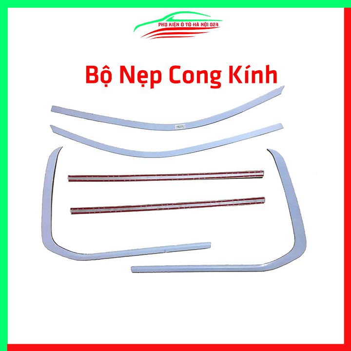 Bộ nẹp viền chân kính cong kính Land Cruiser Inox sáng bóng chuẩn form xe