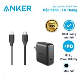 Bộ sạc cáp Anker PowerPort Speaed 1 USB-C, 30w - A2014 kèm cáp C to C