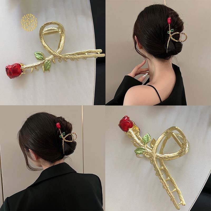 Kẹp Tóc Hình Hoa tulip/ Bươm Bướm/ Hoa Hồng Xinh Xắn Thời Trang