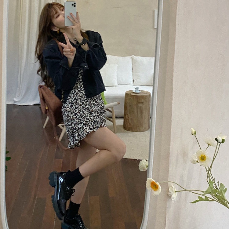 Áo Khoác denim Tay Dài Dáng Rộng Phong Cách Thời Trang Harajuku Hàn Quốc 2022