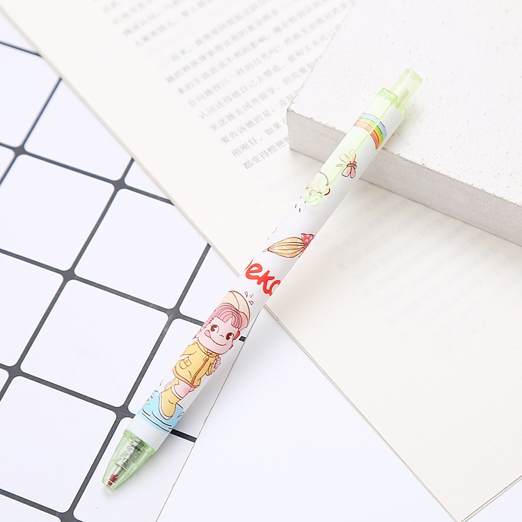 Bộ 6 Bút Mực Dạng Nhấn Tiện Dụng Cho Học Sinh / Văn Phòng