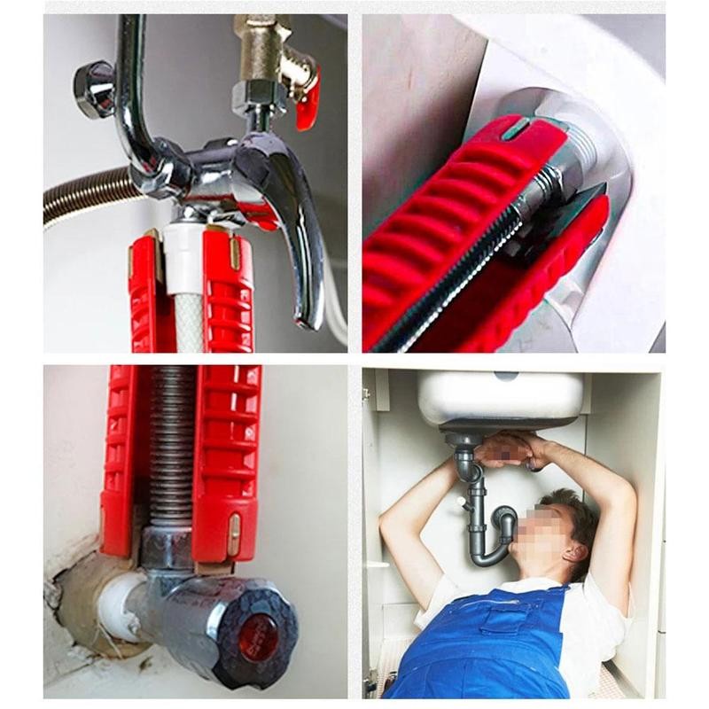 Bộ Cờ Lê Ống Nước 8 Trong 1 Dùng Sửa Chữa Ống Nước/Ống Nước/Ống Nước/Ống Vòi Nước Nhà Bếp/Phòng Tắm Chống Trượt