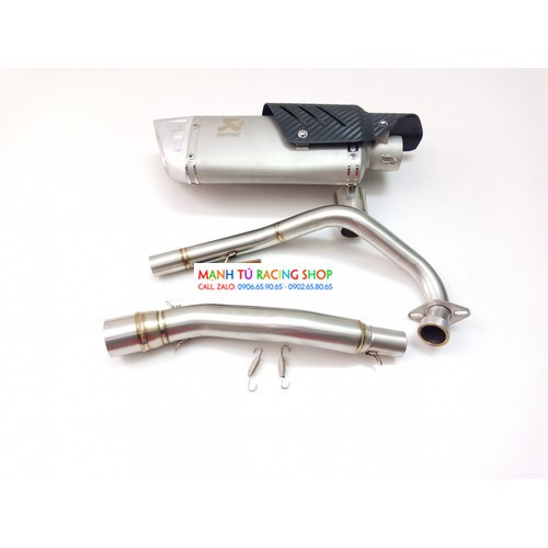 pô xe exciter 150 akrapovic R1 full cổ 2 khúc