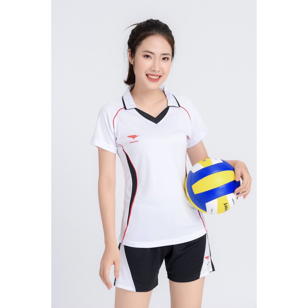 ÁO BÓNG CHUYỀN NAM NỮ HIWING MÀU TRẮNG CHÍNH HÃNG
