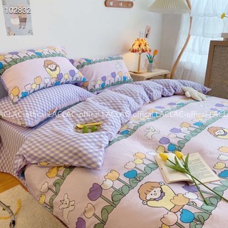 [RẺ VÔ ĐỊCH ] BỘ Chăn ga GỐI set 4 món COTTON 100%
