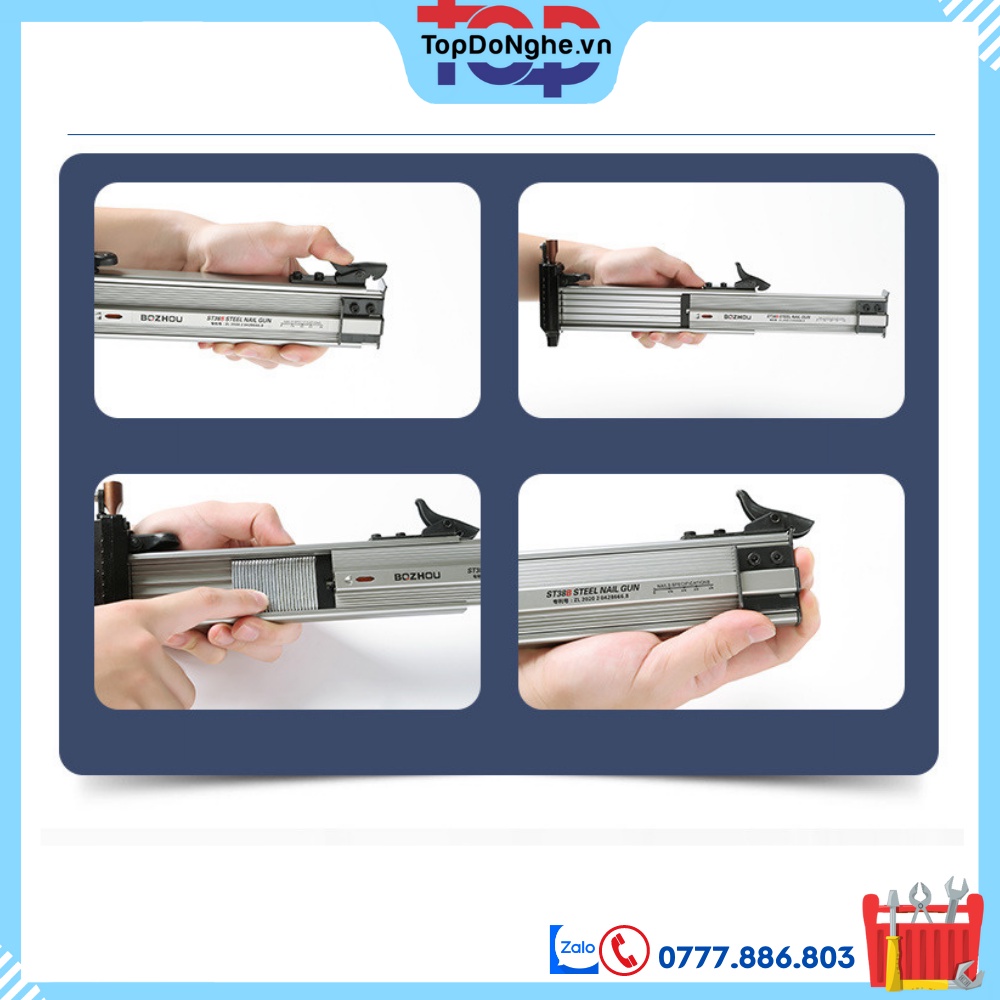 Dụng cụ hỗ trợ đóng đinh bê tông tự động ST25-ST38-ST38B, Búa đóng đinh tiện lợi cho kỹ thuật