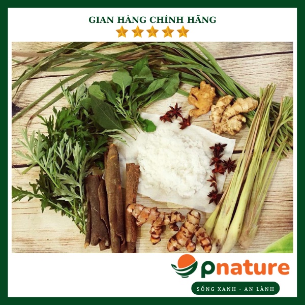 Set muối thảo dược kèm đai quấn muối/ cốt nghệ gừng hạ thổ HUNA'S HOME
