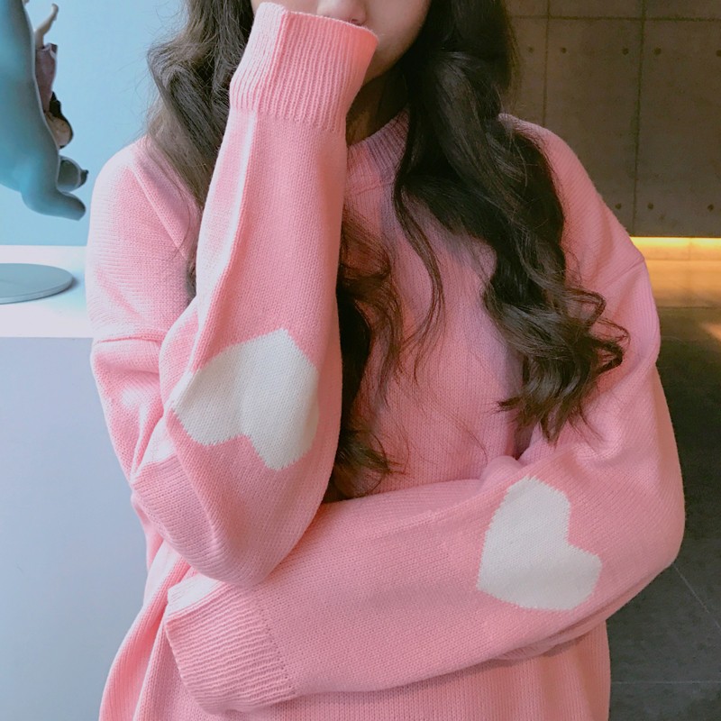 áo len họa tiết trái tim | BigBuy360 - bigbuy360.vn