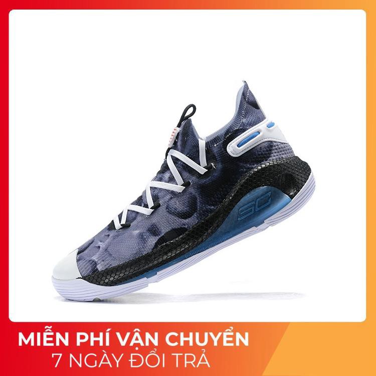 [Với hộp] nguyên bản Under Armor Curry 6 giày bóng rổ nam 6s Chiến binh cắt da báo thấp Giày thể thao EU40-46 XỊN 2020