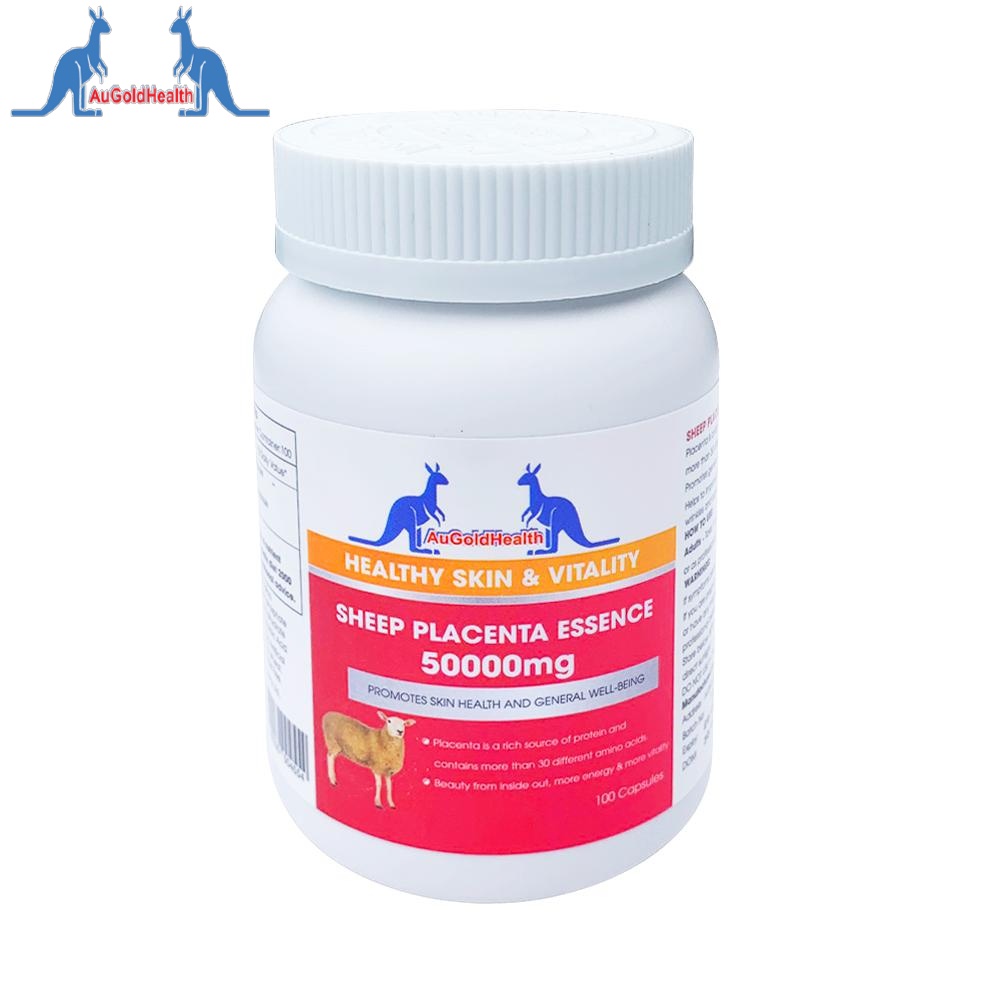 Viên Uống Nhau Thai Cừu Úc Chống Lão Hóa, Đẹp Da, Giảm Nám Sheep Placenta Augoldhealth 50000mg - Hàng Úc 2279