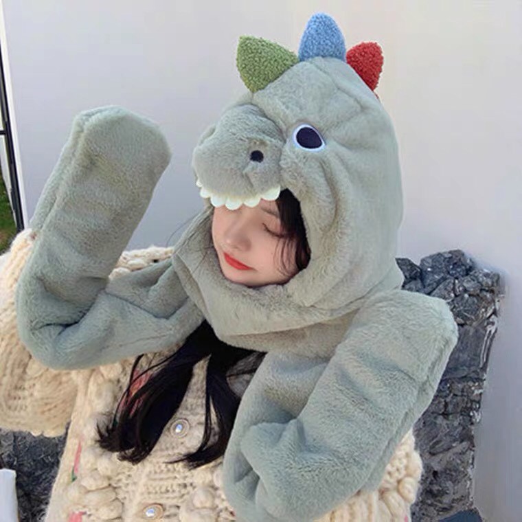 Mũ len trùm đầu hình con vật siêu đáng yêu, lông mềm mịn cực ấm áp