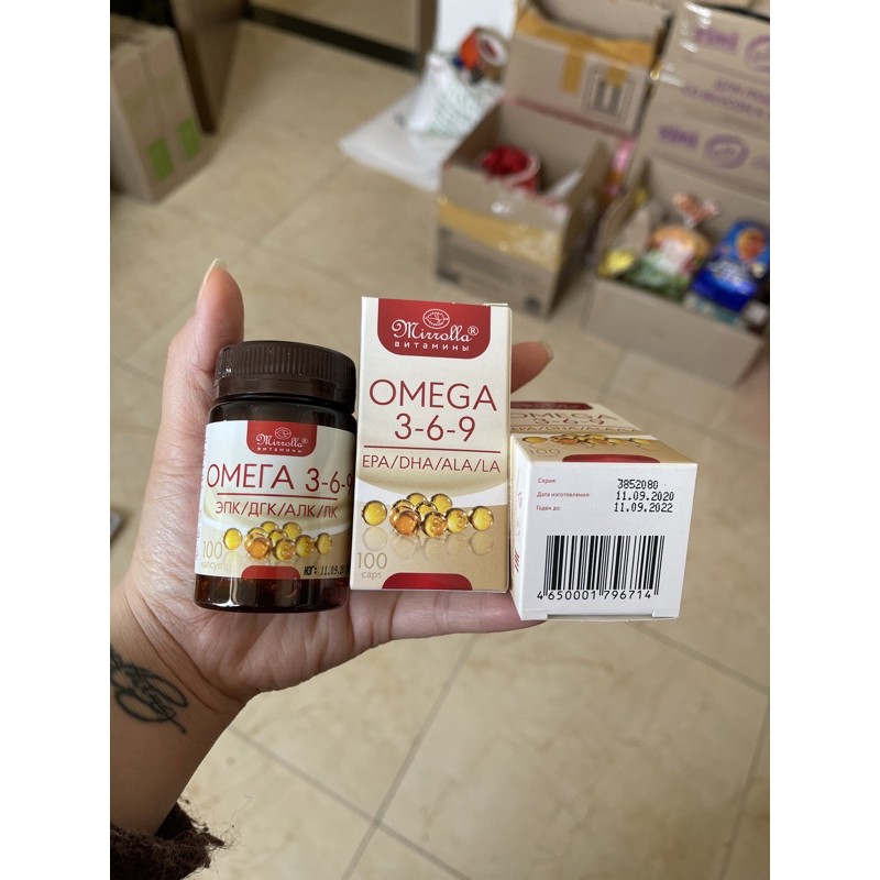 sản phẩm omega 3 6 9 xuất xứ Nga (100vien)