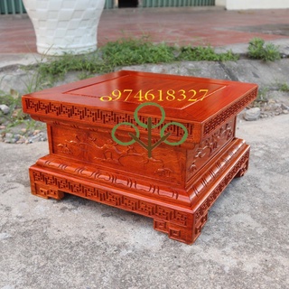 Đôn vuông kê loa gỗ hương,decor trang trí phòng khách đôn kê cây cảnh kê tượng cao 20cm