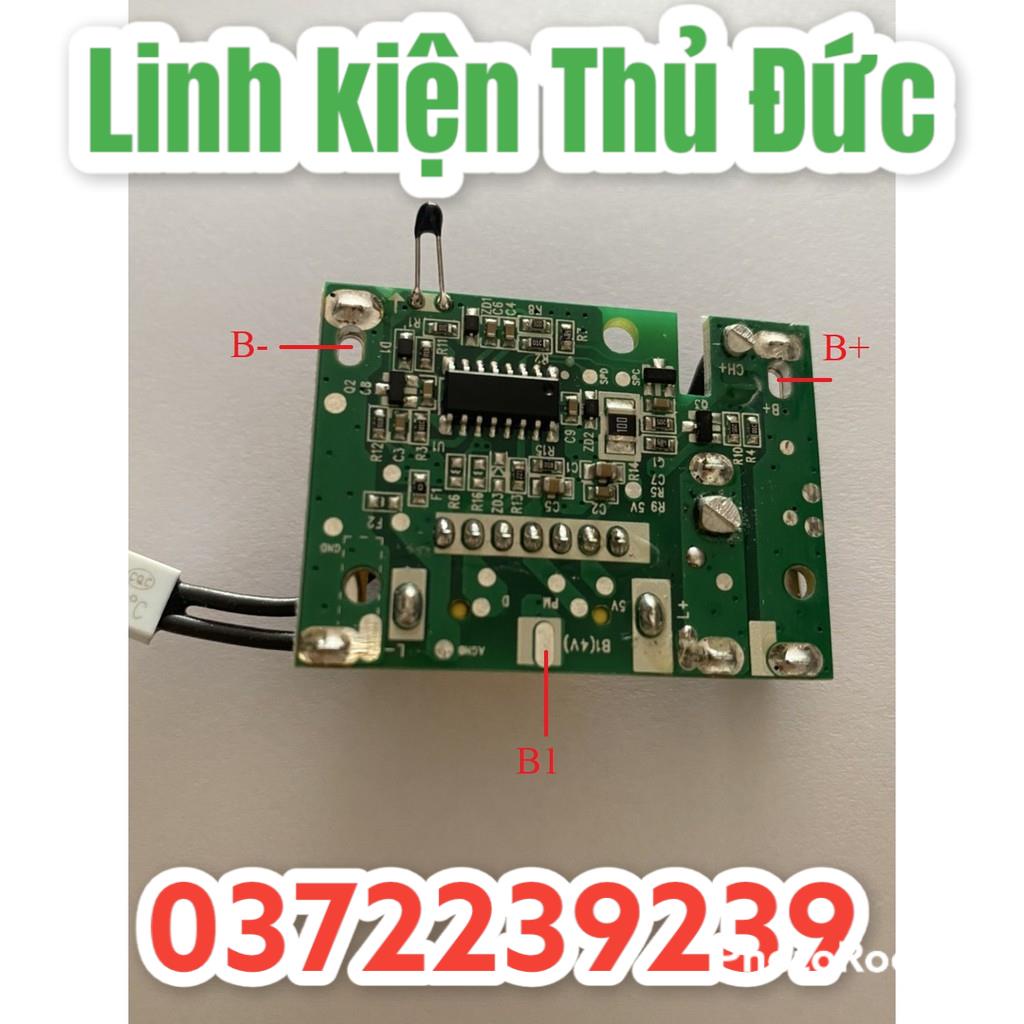 Lktd BN. Vỏ mạch Makita 5S 2P 18V, mạch báo pin Led ngang, nhận sạc zin, có tem đáy.